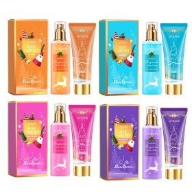 Jaysuing Christmas Perfumed Body Care Set, Deodorant Spray Body Lotion For Lasting Holiday Party Scent