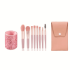1pcs pink eyebrow pen storage holder + Brand new 8PCS Eye makeup brush set - Foundation