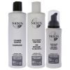System 2 Kit by Nioxin for Unisex - 3 Pc 10.1oz Cleanser Shampoo, 10.1 oz Scalp Therapy Conditioner, 3.38oz Scalp and Hair Treatment