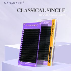 NAGARAKU 16Rows Faux Cils Lashes Individual Eyelash Extension Matte Professional Soft and Natural Makeup Premium Eyelashes (Curl: D, Thickness, Length: 0.10mm, 8mm)