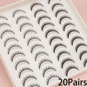 AYRMILLA 5/20Pairs 3D Mink Lashes Natural False Eyelashes Dramatic Thick Fake Eyelash Extension Faux Cils Wholesale Makeup Tools (Color: 20Pairs-001)