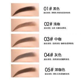 Small Gold Bars Double-end Ultra-fine Eyebrow Pencil Triangle Eyebrow Pen Refill Brow Brush Draw Stereoscopic Long-Lasting Brows (Color: 1+4+5 (3PCS))